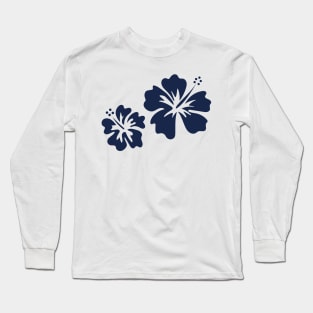 Hibiscus blue Long Sleeve T-Shirt